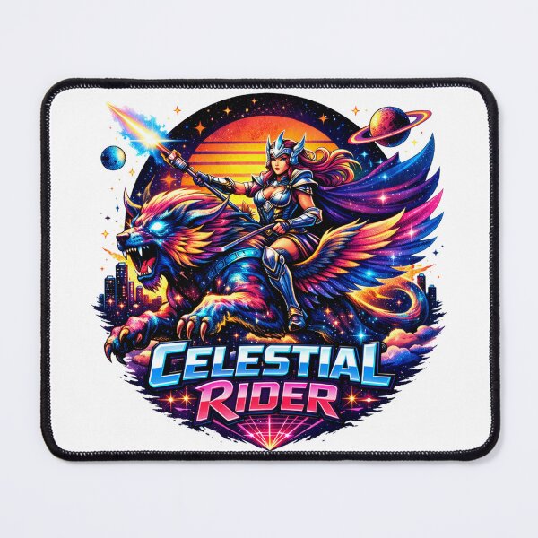Item preview, Cosmic Galactic Warrior Retro Synthwave Style designed and sold by JonelleTshirts.