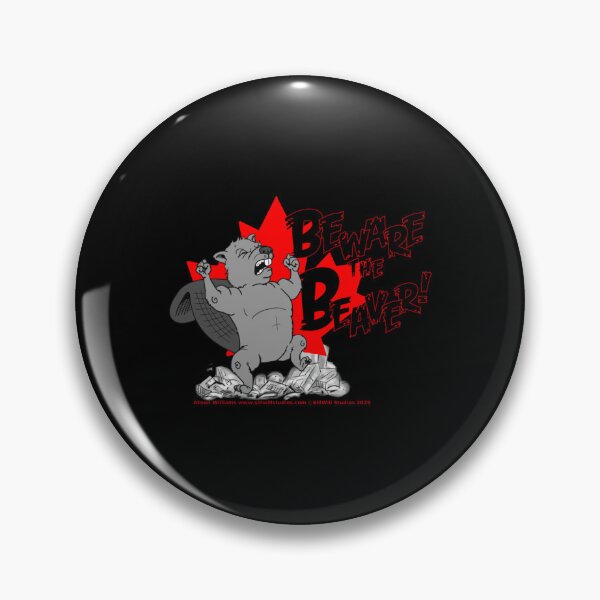 Item preview, Beware Beaver Warning Cartoon Poster Design Today Graphic designed and sold by JohnCarmichael.