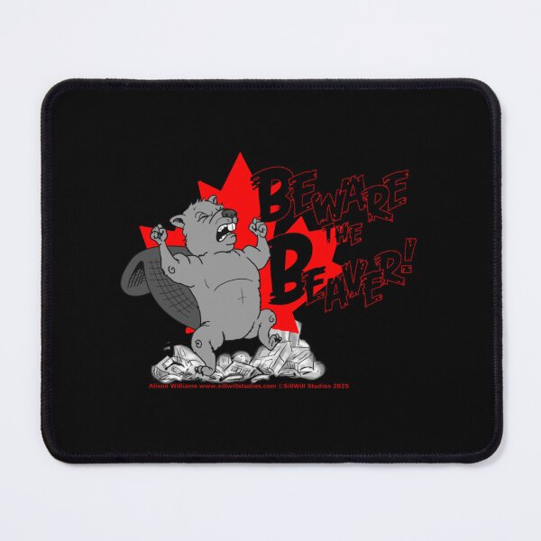 Item preview, Beware Beaver Warning Cartoon Poster Design Today Graphic designed and sold by JohnCarmichael.