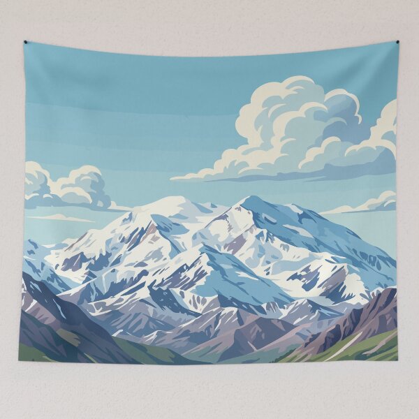 Item preview, Denali National Park USA Travel Vintage designed and sold by RareDeerArt.