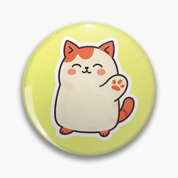 Item preview, Cute Chibi Calico Cat Waving Paw Kawaii Neko Sticker designed and sold by bvdesignart.