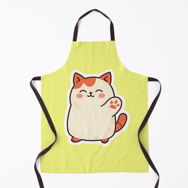 Item preview, Cute Chibi Calico Cat Waving Paw Kawaii Neko Sticker designed and sold by bvdesignart.