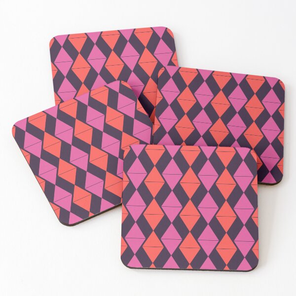 Item preview, Dark purple, pink & orange diamonds designed and sold by Mint + Midnight.