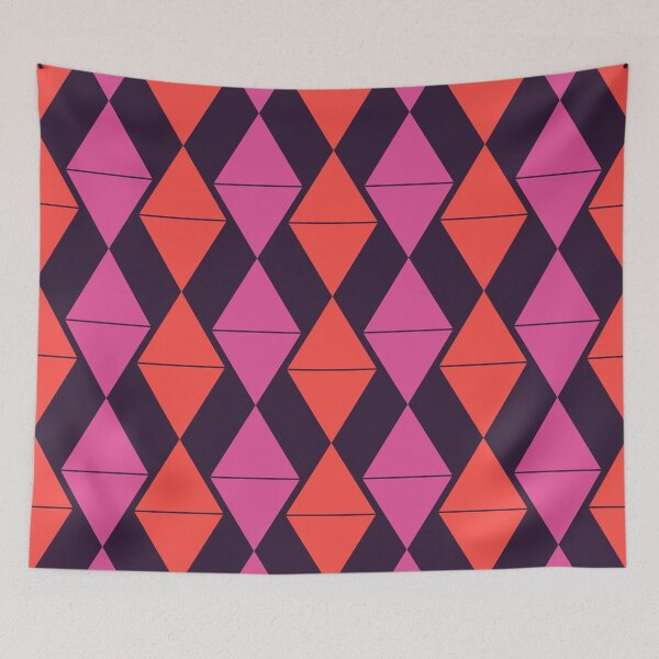 Item preview, Dark purple, pink & orange diamonds designed and sold by Mint + Midnight.