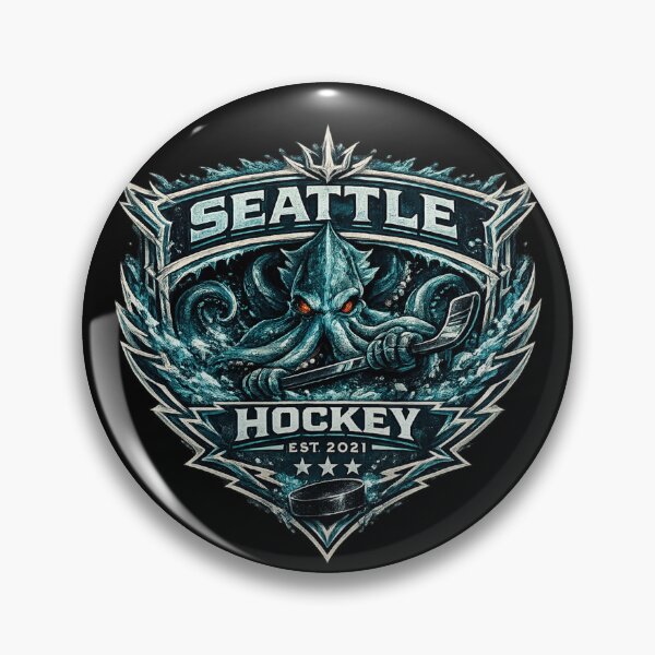 Item preview, Seattle Hockey Kraken Style Crest | Ocean Hockey Fan Art designed and sold by TKOprintdesigns.