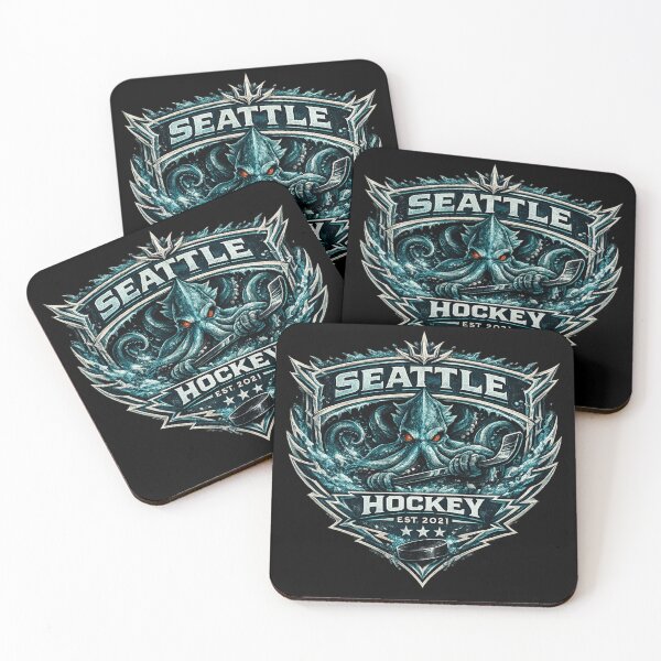 Item preview, Seattle Hockey Kraken Style Crest | Ocean Hockey Fan Art designed and sold by TKOprintdesigns.