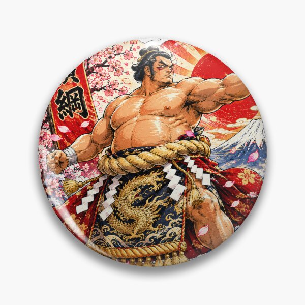 Item preview, Yokozuna Sumo Wrestler Sticker | Japanese Grand Champion Dohyo-iri Art designed and sold by SeiMeets.