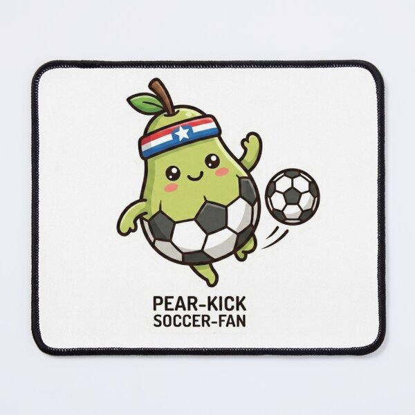 Item preview, Cute Pear Kick Soccer Fan Sticker designed and sold by M.Store.