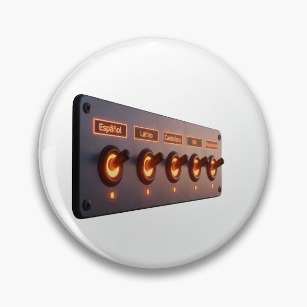 Item preview, Spanish language switcher toggle panel latino rioplatense synthwave retro gift designed and sold by language-des.