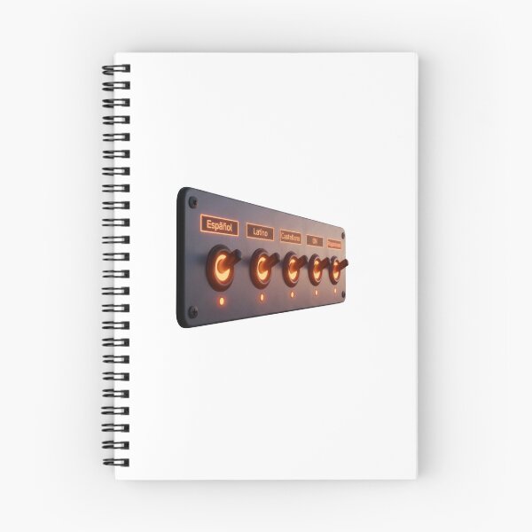 Item preview, Spanish language switcher toggle panel latino rioplatense synthwave retro gift designed and sold by language-des.