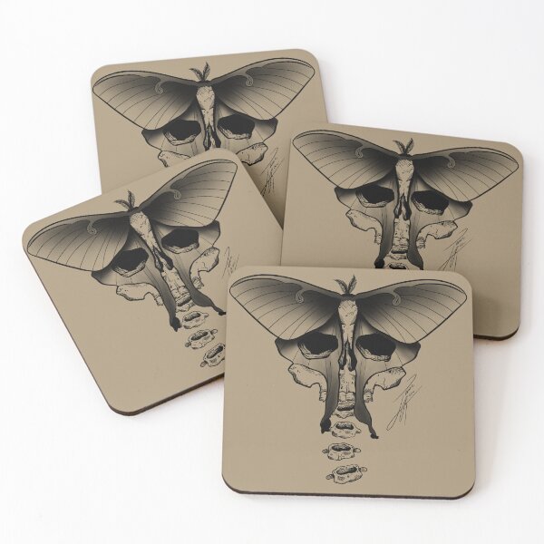 Item preview, Skull Masked with a Luna Moth designed and sold by TesseractCreate.