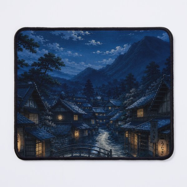 Item preview, Moonlit Japanese Village Under Full Moon  designed and sold by optimusprime39.