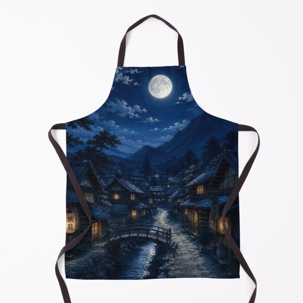 Item preview, Moonlit Japanese Village Under Full Moon  designed and sold by optimusprime39.