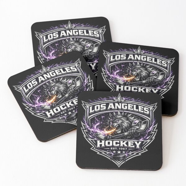 Item preview, Los Angeles Hockey Royal Crest | Ice Hockey Fan Logo designed and sold by TKOprintdesigns.