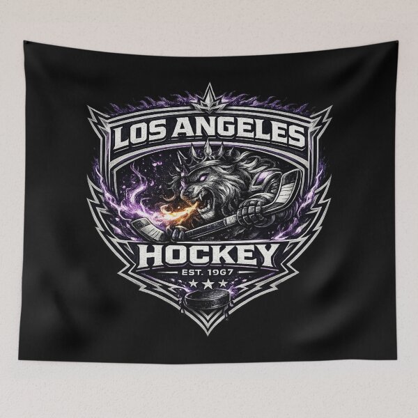 Item preview, Los Angeles Hockey Royal Crest | Ice Hockey Fan Logo designed and sold by TKOprintdesigns.