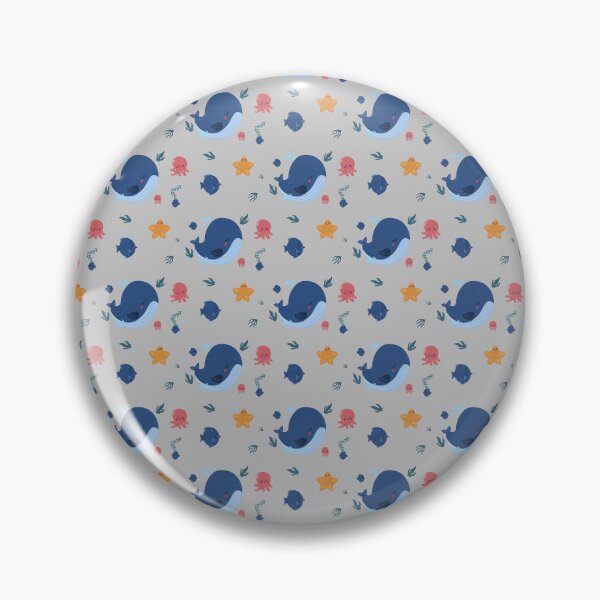 Item preview,  Cute Ocean Friends Pattern – Whales Jellyfish Stars Kids Design designed and sold by 555Design.