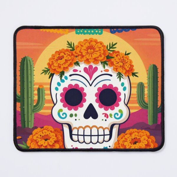 Item preview, Floral Sugar Skull Mexican Day of the Dead designed and sold by Luxury design shop.