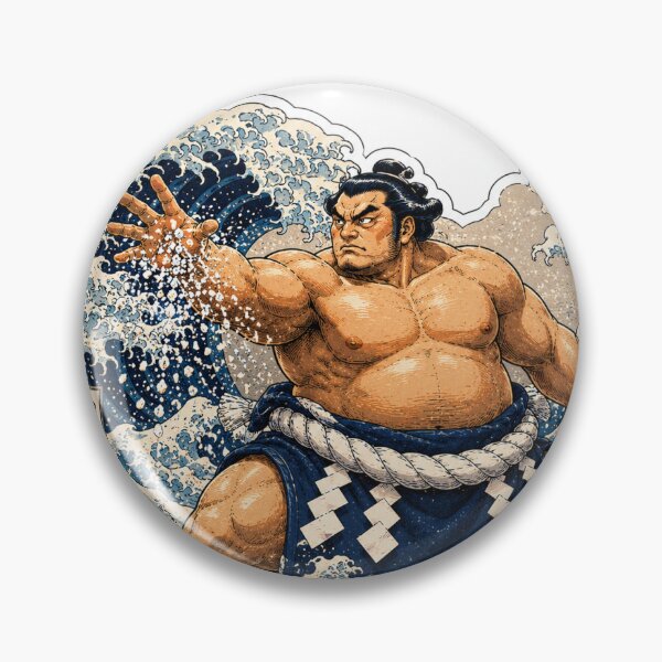 Item preview, Yokozuna Salt Throw Sticker | Japanese Sumo Great Wave Purification ArtC designed and sold by SeiMeets.