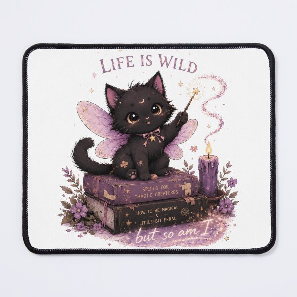 Item preview, Life Is Wild But So Am I Fairy Cat Aesthetic designed and sold by CosmicCutouts.