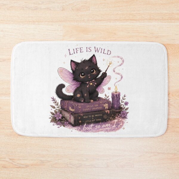 Item preview, Life Is Wild But So Am I Fairy Cat Aesthetic designed and sold by CosmicCutouts.