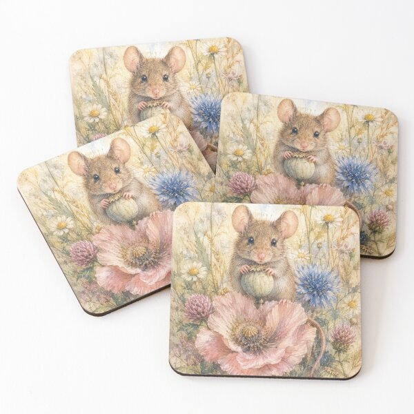 Item preview, The Little Meadow Mouse – Whimsical Botanical Mouse Wall Art for Nursery and Kids Room Decor designed and sold by FunscapeHQ.