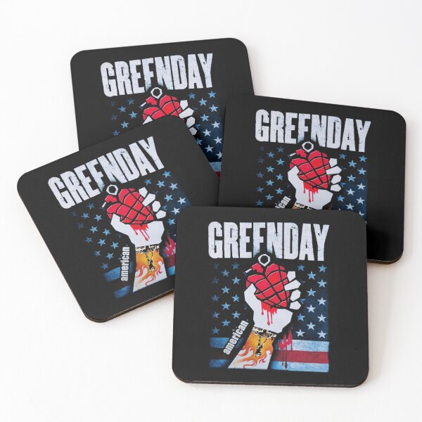 Item preview, Green Day American Idiot Heart Grenade Flag Art designed and sold by Moonpaw-Whimsy.