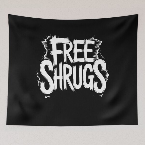 Item preview, Free Shrugs Funny Emo Gift Sarcastic Introvert Emo Humor designed and sold by Say It With Ink.