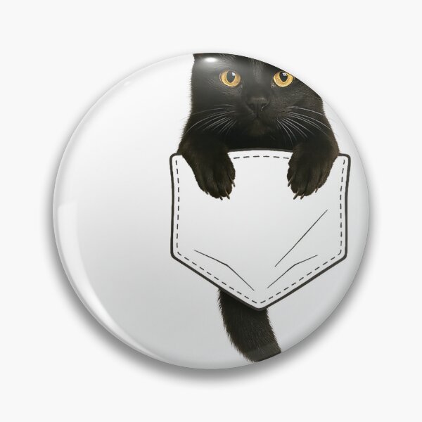 Item preview, Cute Black Cat Pocket Funny Gifts Cat Mom Cat Dad Cat Lover T-Shirt designed and sold by rawr00.