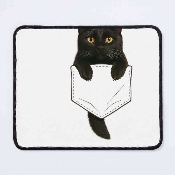 Item preview, Cute Black Cat Pocket Funny Gifts Cat Mom Cat Dad Cat Lover T-Shirt designed and sold by rawr00.