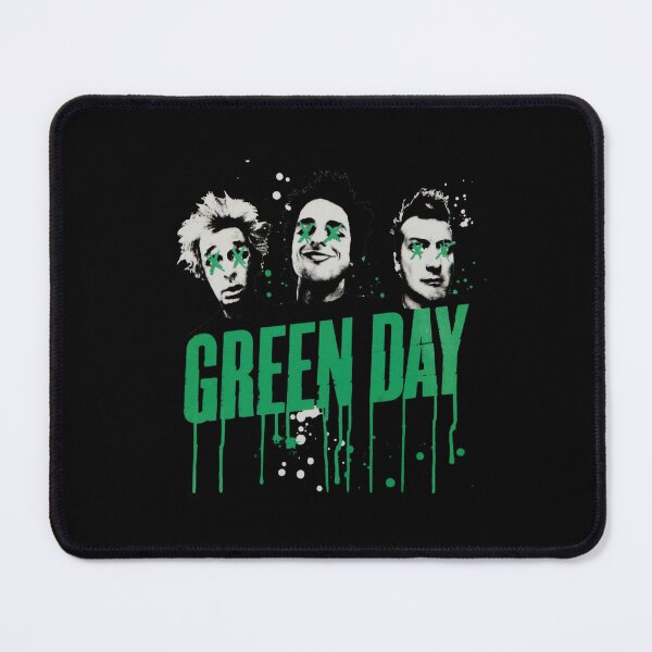Item preview, Green Day Band Members Portrait Green Splatter designed and sold by Moonpaw-Whimsy.