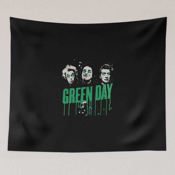 Item preview, Green Day Band Members Portrait Green Splatter designed and sold by Moonpaw-Whimsy.