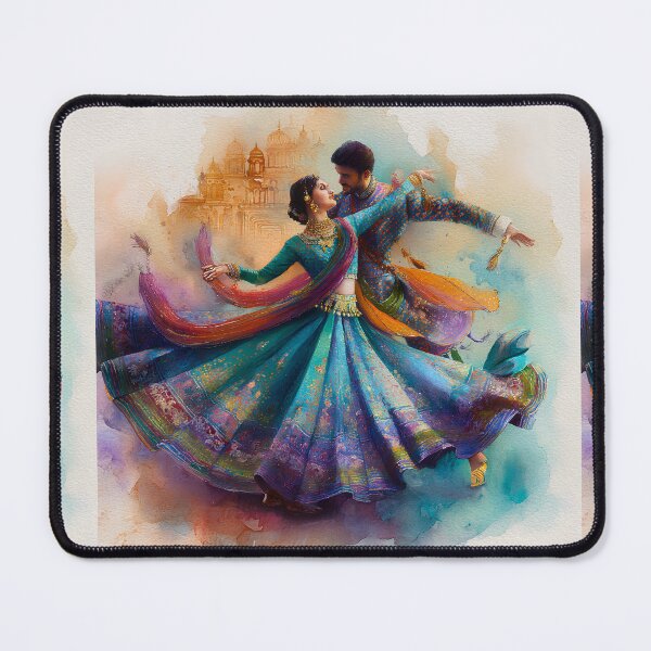Item preview, ✨Colorful Kathak Dance Couple Art✨ designed and sold by CheersTOGETHER.