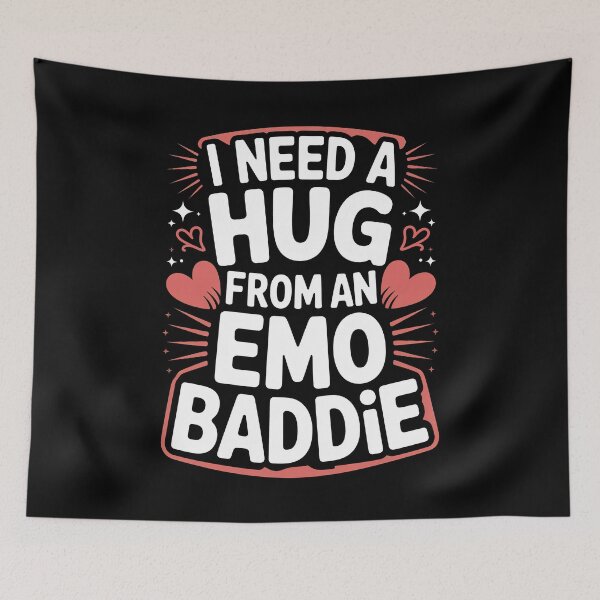 Item preview, I Need a Hug From an Emo Baddie Funny Emo Valentine Gift designed and sold by Say It With Ink.