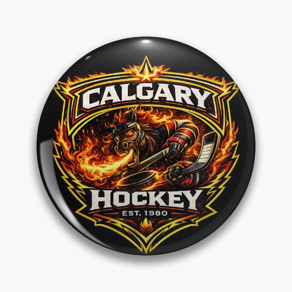 Item preview, Calgary Hockey Fire Horse Crest | Western Hockey Fan Design designed and sold by TKOprintdesigns.