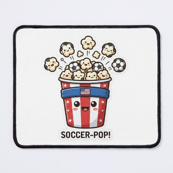 Item preview, Patriotic Soccer Popcorn Fan Graphic designed and sold by M.Store.