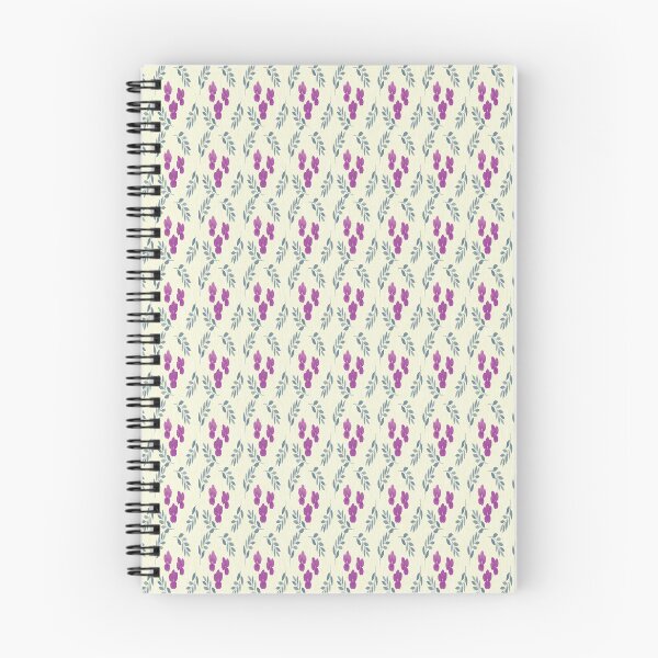 Item preview, Violet flowers on Cream Botanical Floral Pattern designed and sold by PVTCreations.