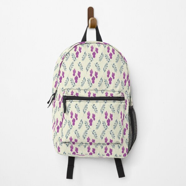 Item preview, Violet flowers on Cream Botanical Floral Pattern designed and sold by PVTCreations.