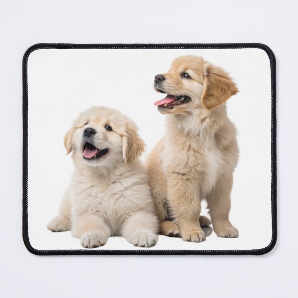Item preview, Cute Golden Retriever puppies sitting with joyful expressions designed and sold by Art-spree.
