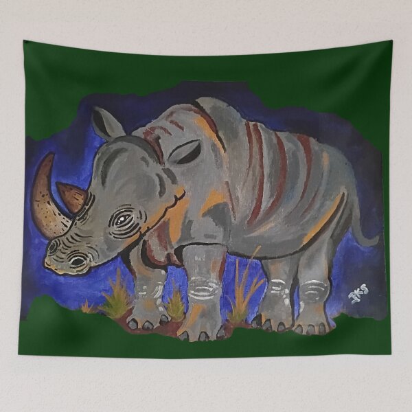 Item preview, rino painting designed and sold by pksart1.