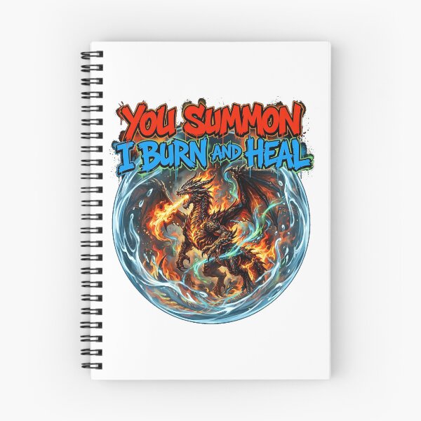 Item preview, You Summon. I Burn and Heal – Dark Dragon Fire Fantasy Quote designed and sold by bluesirian22.