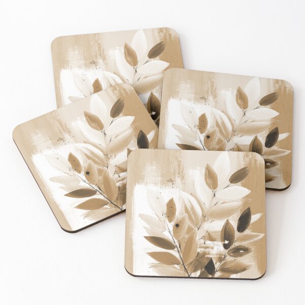 Item preview, Boho Leaves In Earthtones, Mocha Taupe, And Cream designed and sold by DEC02.
