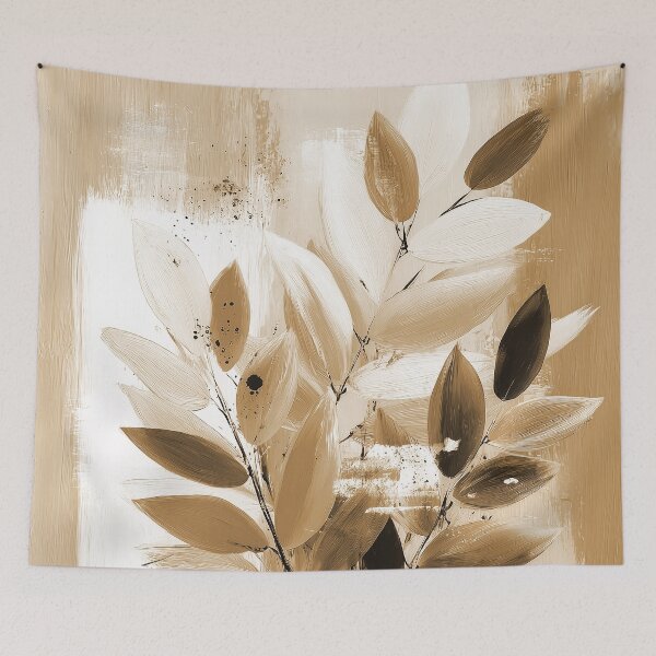 Item preview, Boho Leaves In Earthtones, Mocha Taupe, And Cream designed and sold by DEC02.