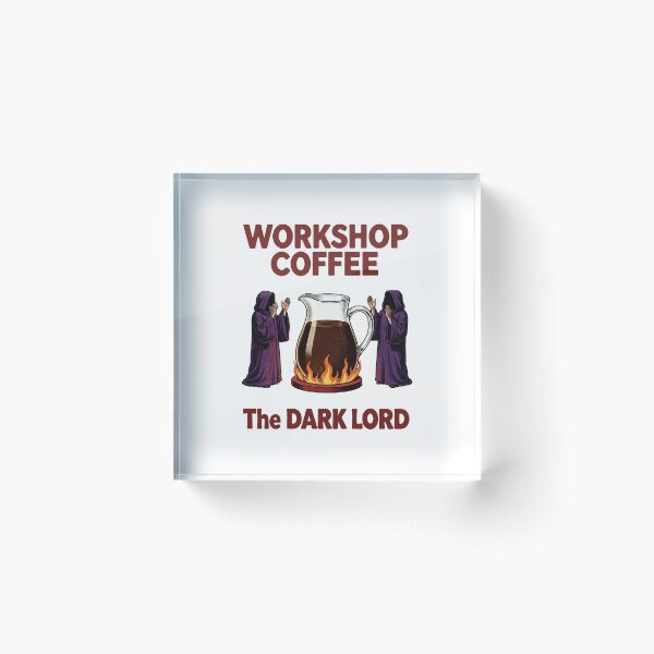 Item preview, Workshop Coffee The Dark Lord Retro Parody Art designed and sold by FlatInkStudio.