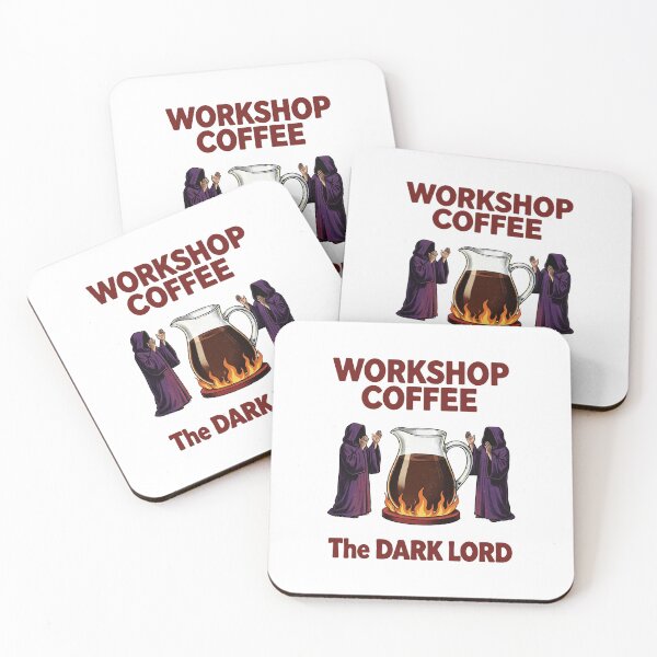 Item preview, Workshop Coffee The Dark Lord Retro Parody Art designed and sold by FlatInkStudio.