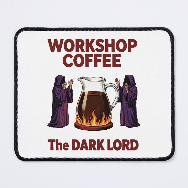 Item preview, Workshop Coffee The Dark Lord Retro Parody Art designed and sold by FlatInkStudio.