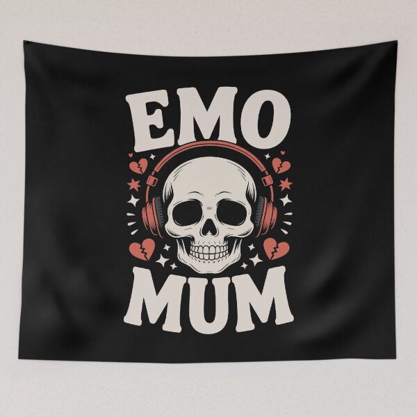Item preview, Emo Mum Skull Headphones Mothers Day Gift for Rocker Mum designed and sold by Say It With Ink.