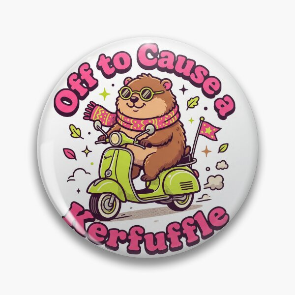 Item preview, Off To Cause A Kerfuffle Groundhog Sticker designed and sold by CrystalMineArts.