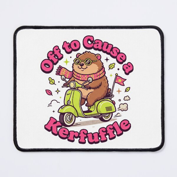 Item preview, Off To Cause A Kerfuffle Groundhog Sticker designed and sold by CrystalMineArts.