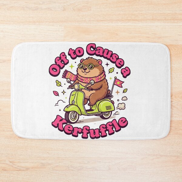 Item preview, Off To Cause A Kerfuffle Groundhog Sticker designed and sold by CrystalMineArts.