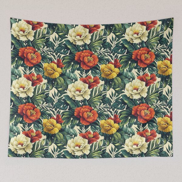 Artikelvorschau, Stimmungsvolles Vintage-Tropenblumen-Dschungelmuster entworfen und verkauft von Athena2520.